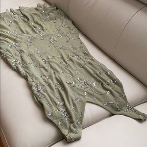 J Kara Light Green Sequin Dress, Size 8